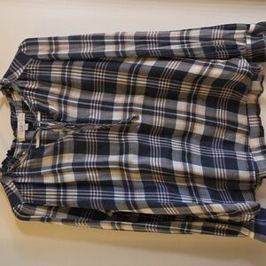 LOFT Ladies Plaid Shirt - Navy Pink Cream MP